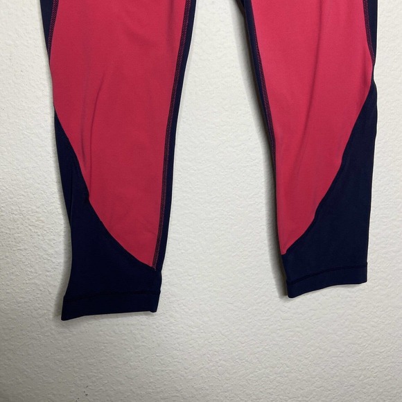 Athleta Blue and Pink Color Blocked Cropped Leggings Sz XS - Picture 4 of 7